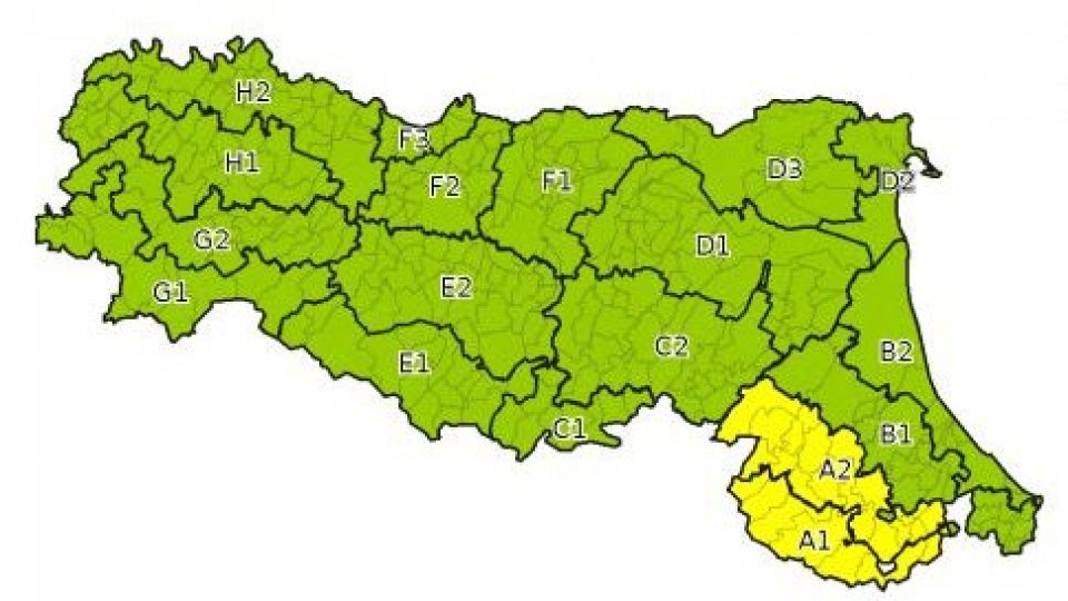 Allerta gialla per vento fino a a domani su San Marino ed Emilia Romagna