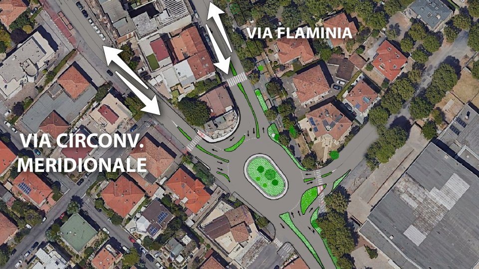 Nuova rotatoria “Bigno”: dal 10 luglio doppio senso su via  Flaminia e Circonvallazione Meridionale