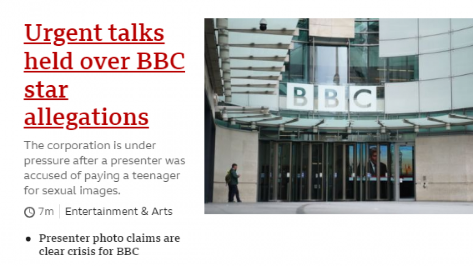 Screenshot dal sito bbc.com/news