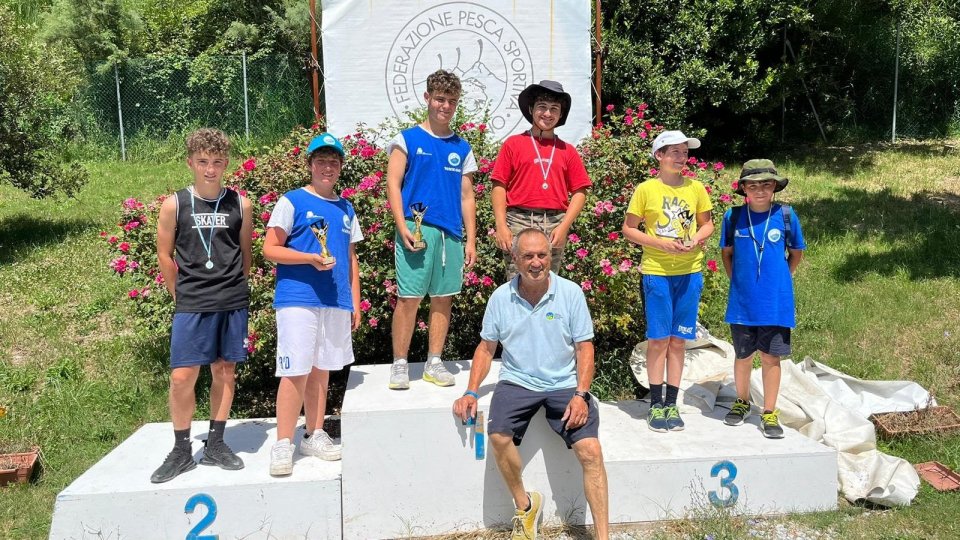Bernardi e Casadei si aggiudicano la seconda prova del campionato sammarinese di pesca U11 e U15