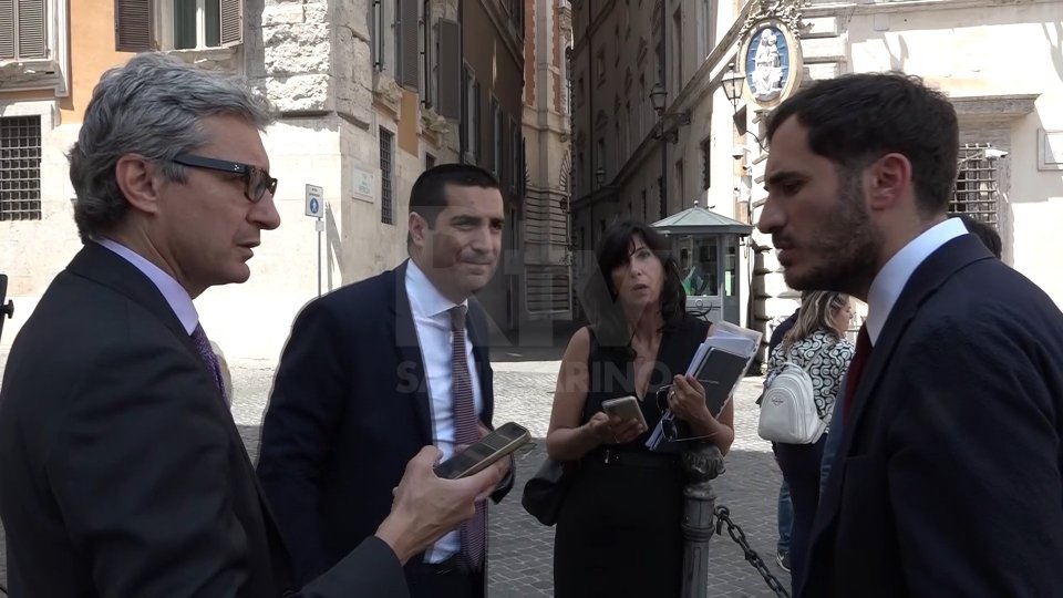 Il sindaco di Cesena Enzo Lattuca e l'onorevole Andrea Gnassi