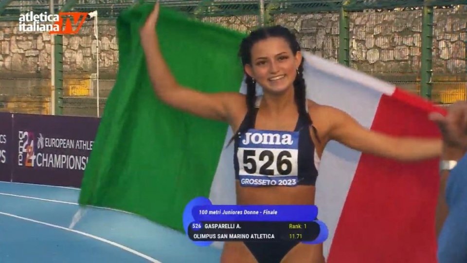 Alessandra Gasparelli vince il titolo italiano juniores nei 100 metri
