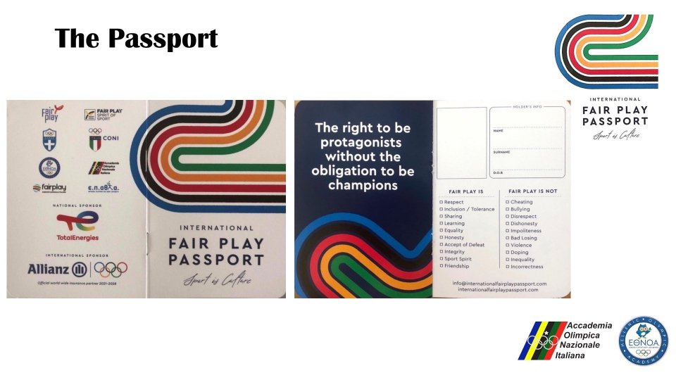 Passaporto internazionale Fair Play: testimonial Alessandra Perilli e Massimo Bonini alla Giornata mondiale Fair Play