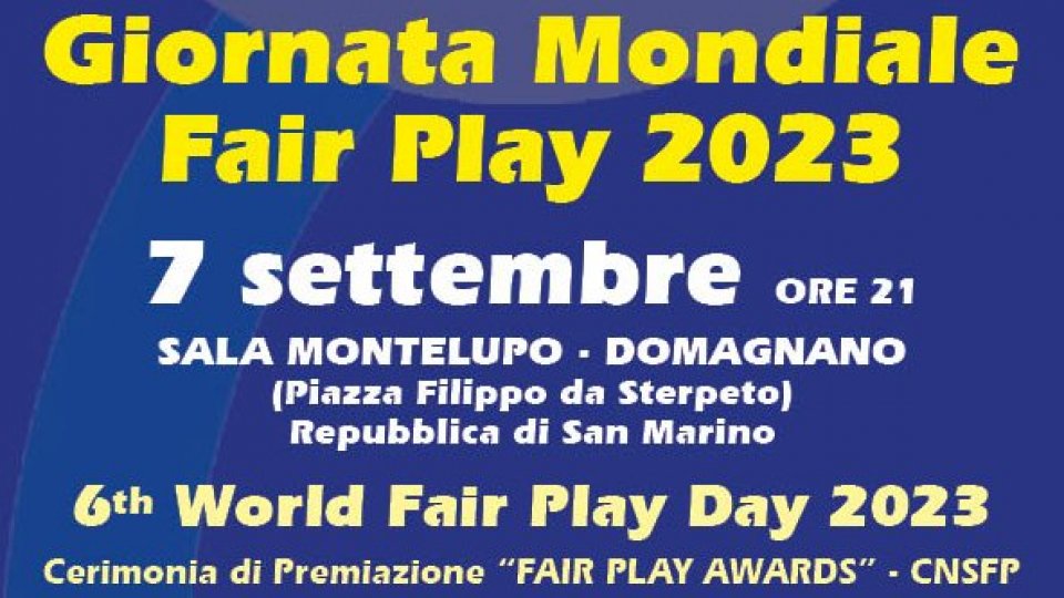 Giornata Mondiale Fair Play: i premiati della sesta edizione 2023