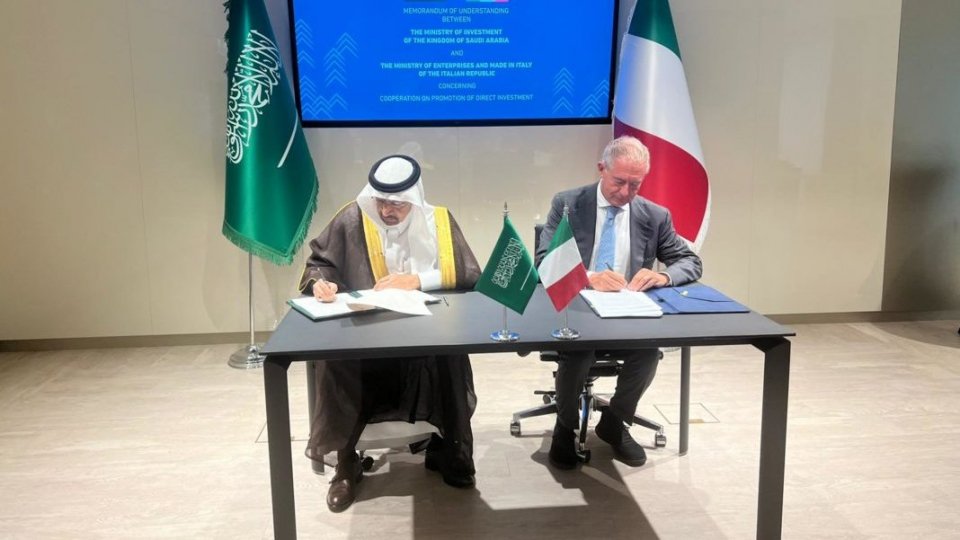 Al via forum Italo-Saudita sugli investimenti, firmato Memorandum of Understanding