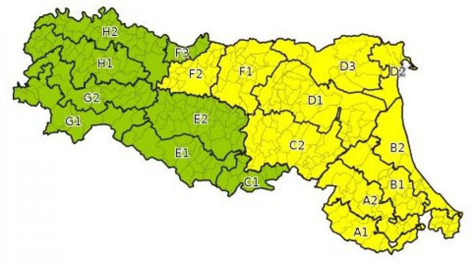 Allerta gialla in Emilia Romagna e San Marino: in arrivo forti temporali