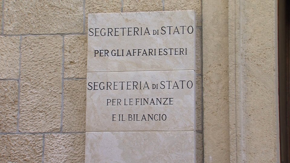 Segreteria di Stato Finanze San Marino. Immagine di repertorio