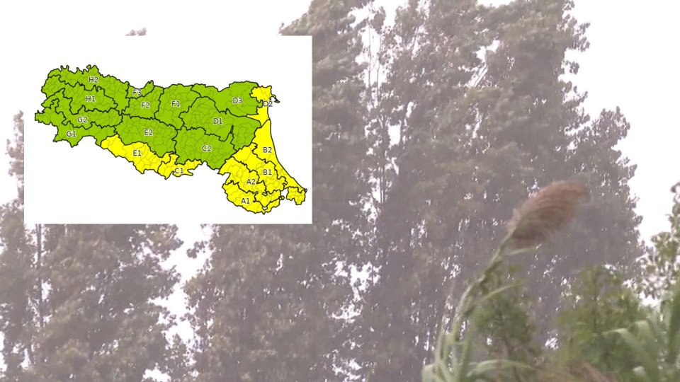 Maltempo: allerta gialla per pioggia e vento nel Riminese