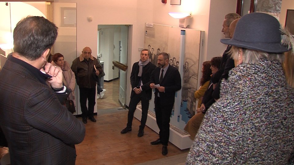l'Inaugurazione della Mostra al Museo dell'Emigrantele interviste a Patrizia Di Luca e Luca Beccari
