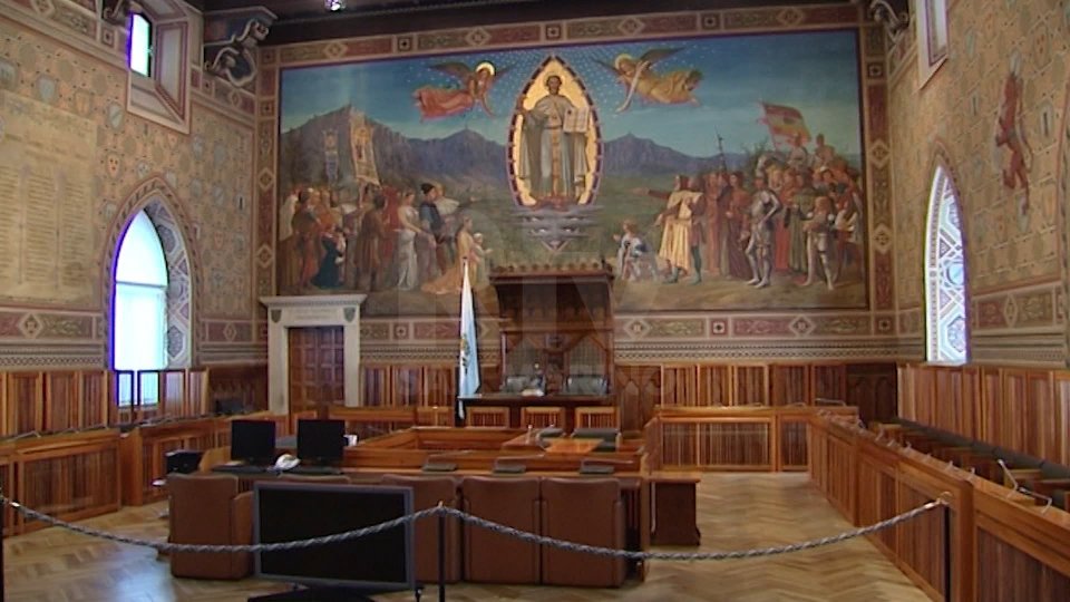 Aula Consiglio Grande e Generale San Marino. Immagine di repertorio