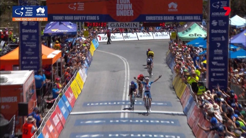 Tour Down Under, tappa 5: vince Onley, Williams nuovo leader