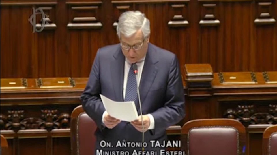 Nel video, brani dell'intervento del Ministro degli Esteri, Antonio Tajani alla Camera