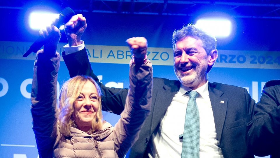 Il centrodestra si conferma in Abruzzo, Marsilio al 53,5%