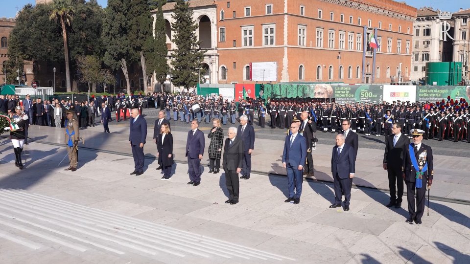 Il presidente Sergio Mattarella alla giornata dell'unità nazionale