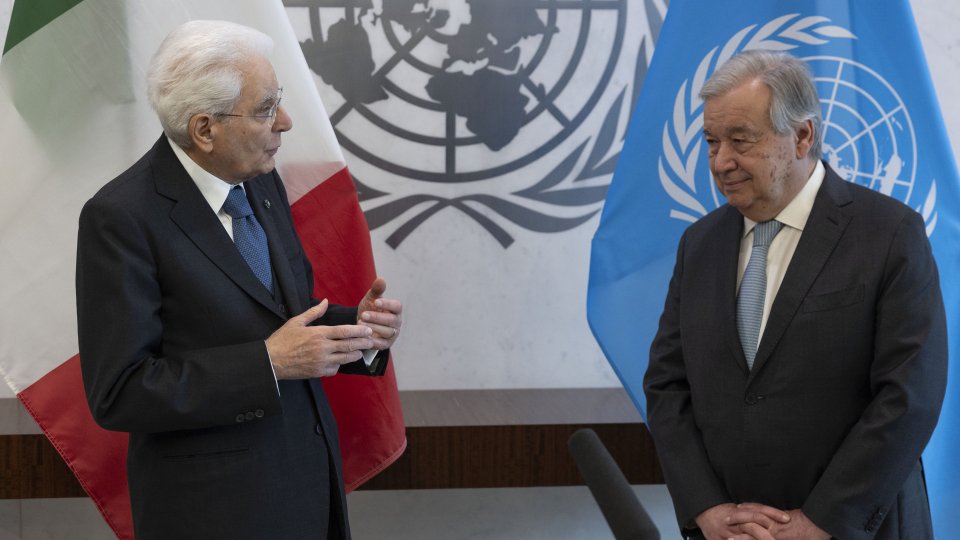 Il presidente della Repubblica Sergio Mattarella e il segretario generale delle Nazioni Unite Antonio Guterres (Foto quirinale.it)