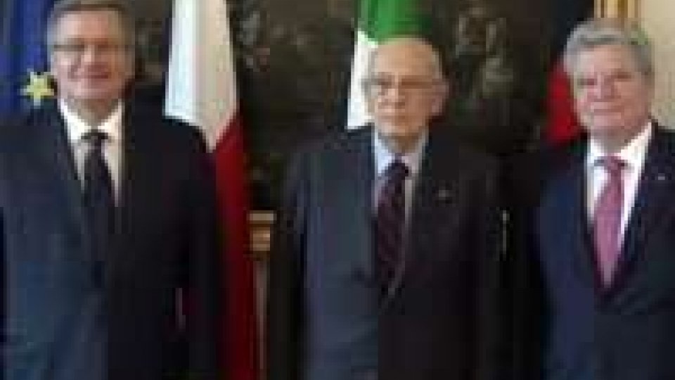 A Napoli vertice Napolitano-Gauck-Komorowsky sulla crisi