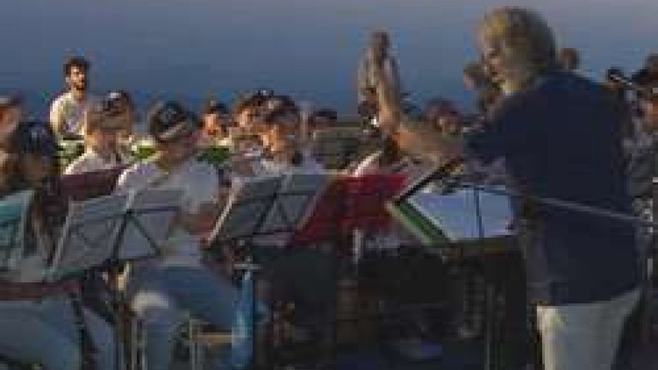 un momento del concerto della Banda giovanile di Rimini