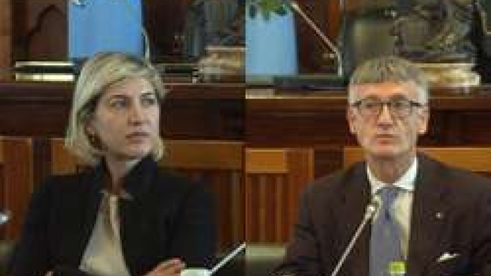 Catia Tomasetti e Giacomo NeriDue candidati per la Presidenza di BCSM. Tomasetti: "FMI scelta obbligata" Neri: "problemi da acefalità di controllo di Banca Centrale"
