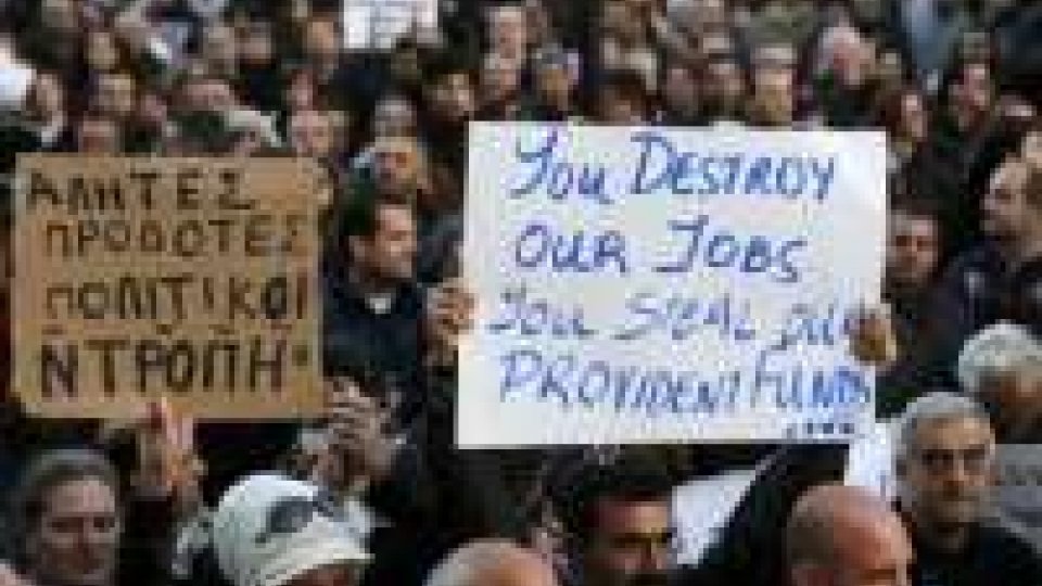 A Cipro scioperano gli impiegati di banca