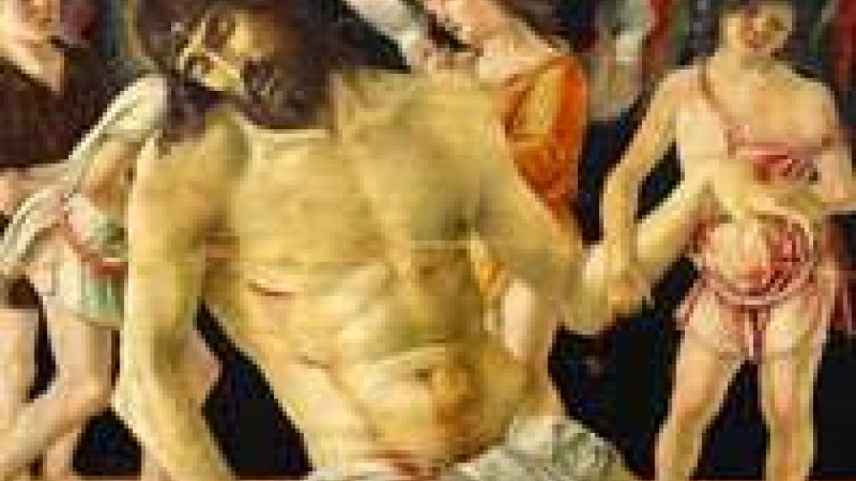 Torna a Rimini il capolavoro di Bellini "Cristo in pietà sorretto da quattro angeli"