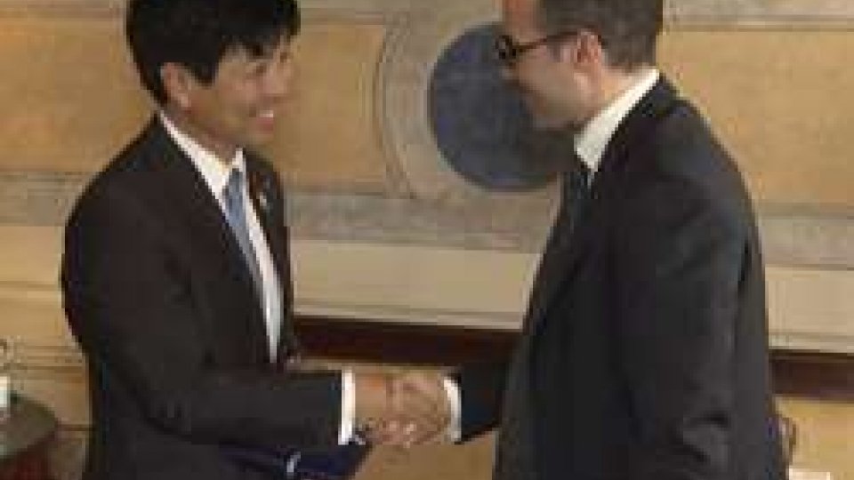 Nicola Renzi e Kazuyuki NakaneSan Marino-Giappone: rapporti bilaterali rafforzati, verso investimenti nel settore bancario