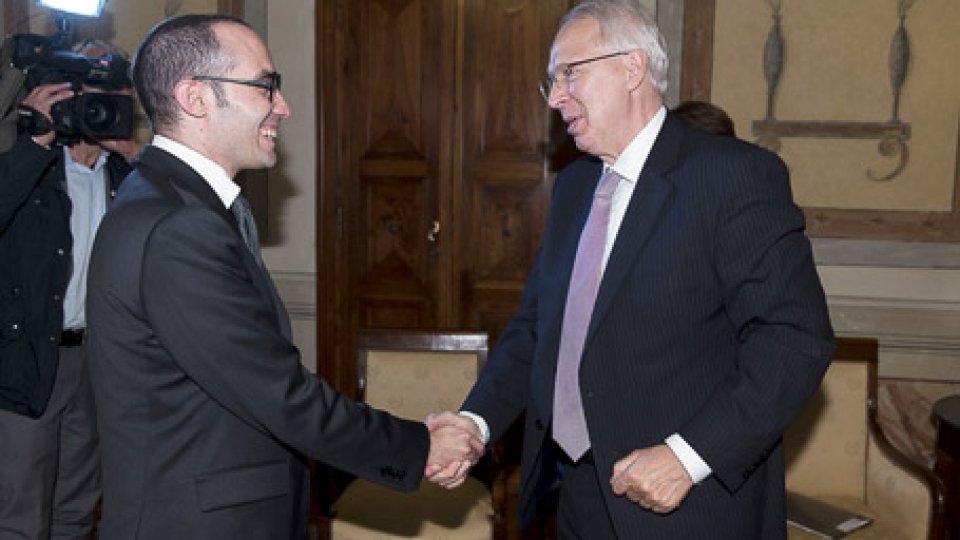 Nicola Renzi e Rolf WenzelLa Banca del Consiglio d'Europa tende la mano a San Marino
