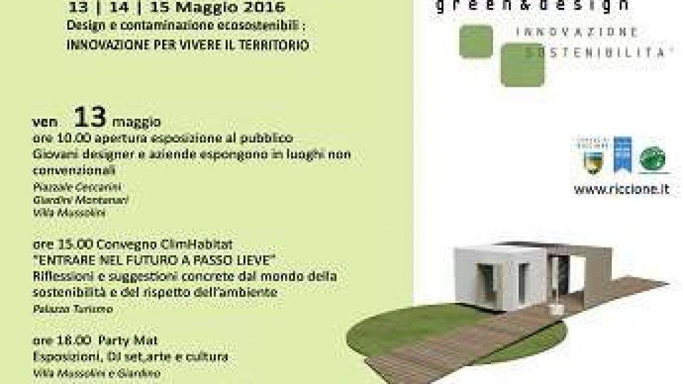 Innovazione e sostenibilità, a Riccione c'è "Green & Design"