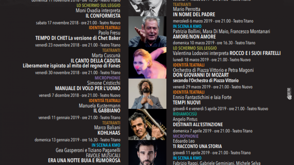 San Marino Teatro: "Stagione 2018/2019 - Grandi protagonisti per appuntamenti imperdibili"