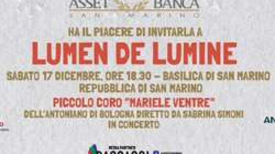 Il Piccolo Coro dell’Antoniano a San Marino per ‘Lumen de Lumine’