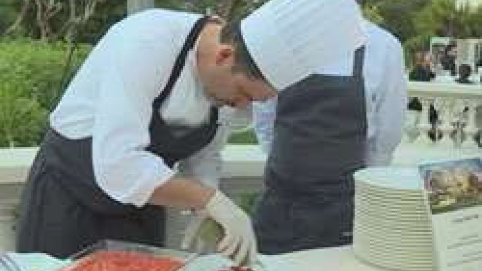 lo chef Luigi Sartini"A tavola con le stelle" con chef stellati da San Marino, Italia e Francia
