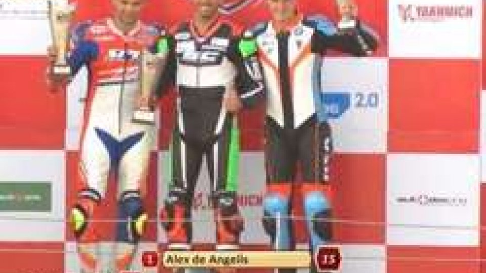 Alex De Angelis sul podio a Mosca