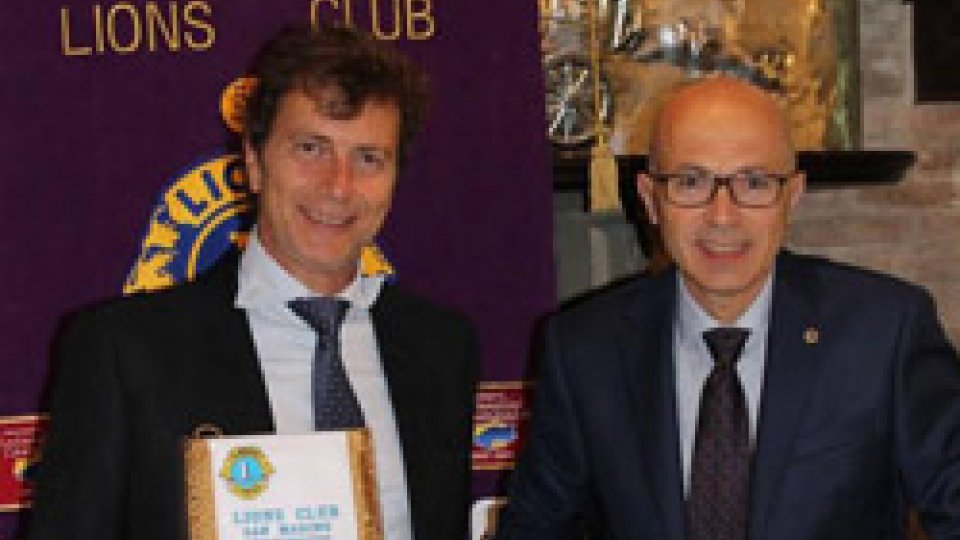 Il Presidente del Lions Club San Marino Dott. Paolo Piva e il Prof. Alberto Fiorito