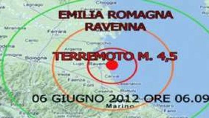 Il terremoto arriva anche a Ravenna. Magnitudo 4.5. Avvertito anche a Rimini e San Marino