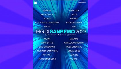 Sanremo 2023: annunciati i primi undici Big