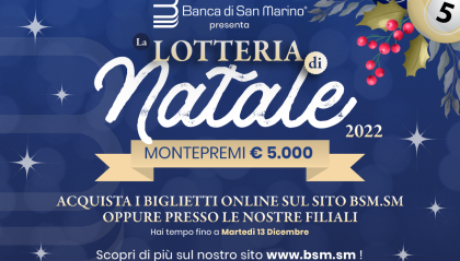 Torna la Lotteria di Natale di Banca di San Marino