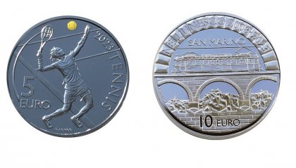 San Marino emetterà due nuove monete in argento proof, una sarà dedicata ai 30 anni degli Internazionali di tennis, l’altra al 15esimo anniversario dell’inserimento di San Marino nel Patrimonio UNESCO