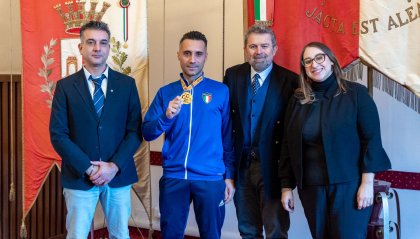 Ricevuto in residenza municipale il campione europeo di karate Manuel Cunti