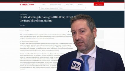 DBRS Morningstar: BBB- assegnata a San Marino, due punti in più rispetto all'ultimo rating Fitch
