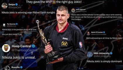 Nikola Jokic riceve il suo terzo premio di MVP della stagione regolare della NBA