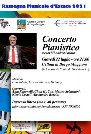 Rassegna musicale 2021: concerto pianistico M°Andrea Padova