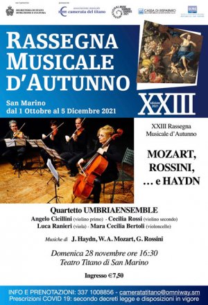 Rassegna musicale d'autunno - “Mozart, Rossini... e Haydn”