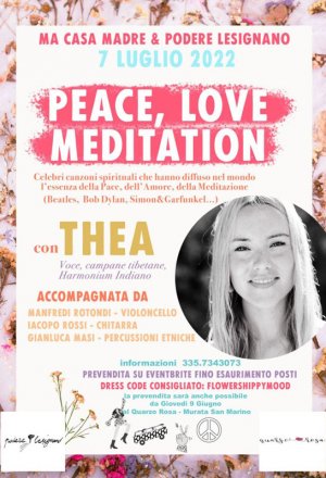 “Peace, Love Meditation”: concerto di Thea Crudi al Podere Lesignano