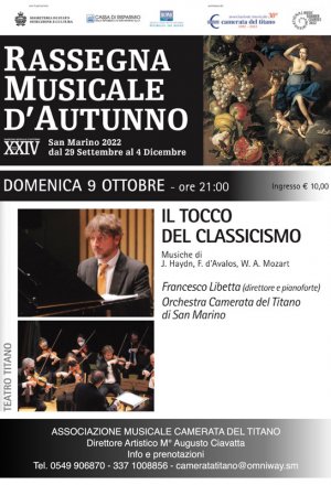 "Il tocco del Classicismo" | Francesco Libetta e Camerata del Titano