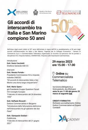 IVA e Monofase Gli accordi di interscambio tra Italia e San Marino compiono 50 anni
