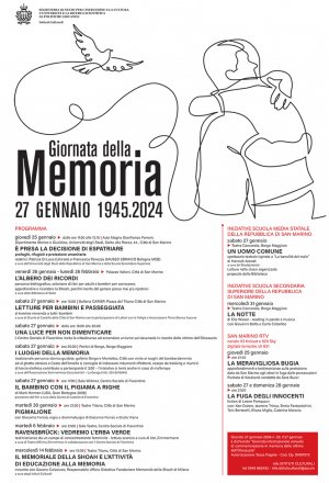 Giornata della memoria  - Le iniziative a San Marino