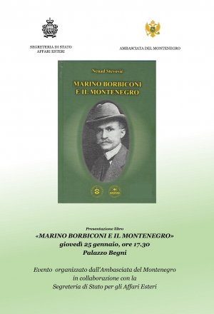 San Marino: la presentazione del libro “Marino Borbiconi e il Montenegro" a Palazzo Begni